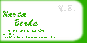 marta berka business card